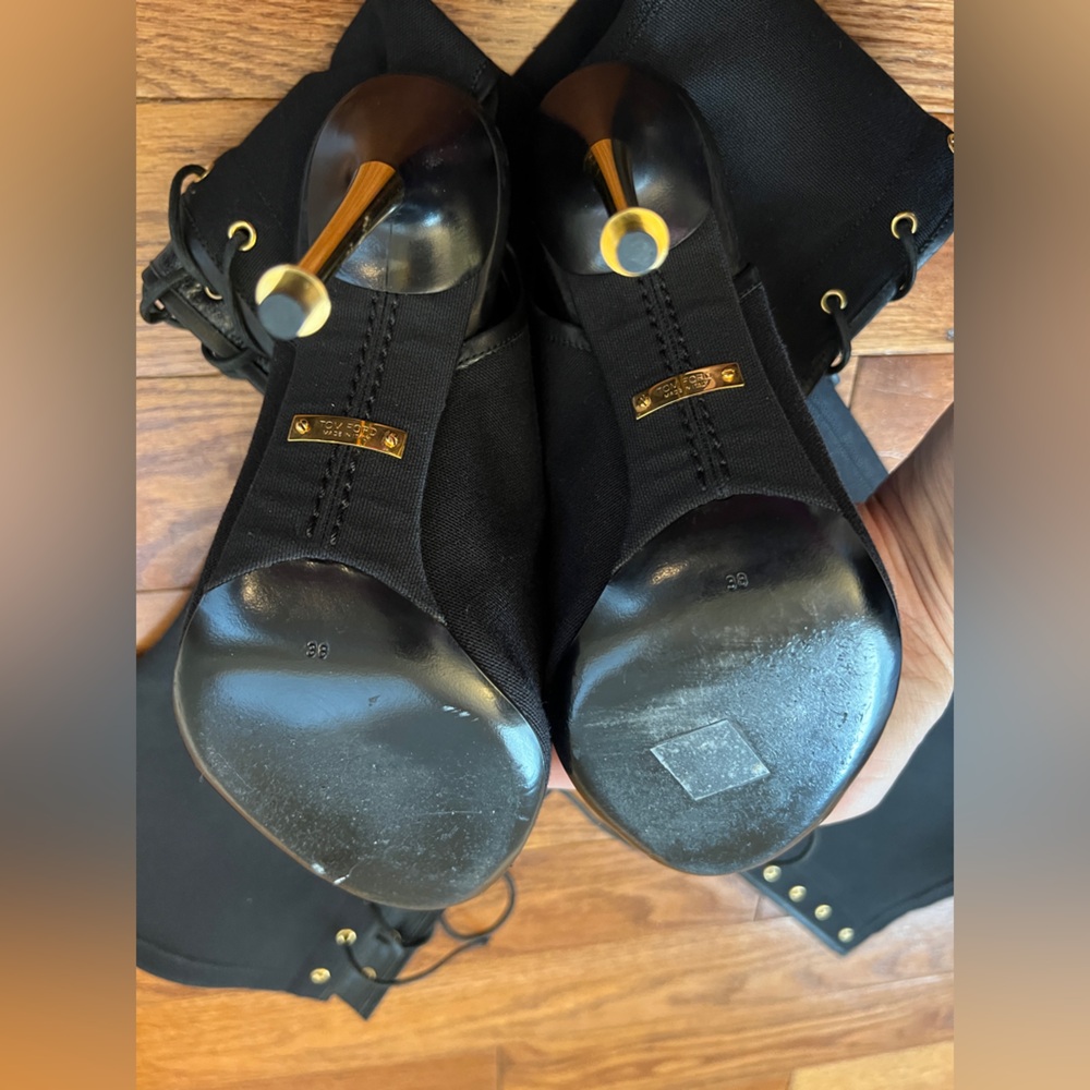 TOM FORD Canvas Over The Knee Boots Sz 38 US 7 - Picture 8 of 16